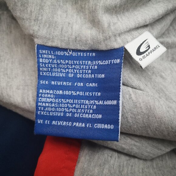 Genuine Merchandise Men's Size Large Boston Red Sox V-neck Lined Windbreaker - Picture 6 of 12